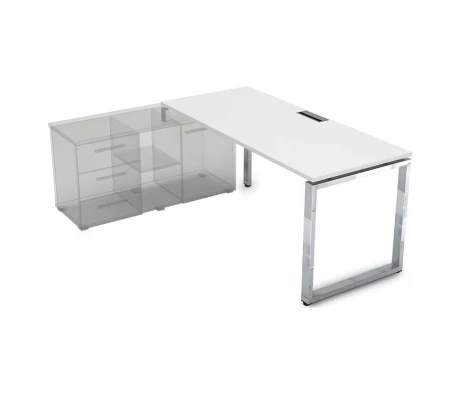 Стол рабочий, прямолинейный три опоры, левый (1600*700*750) НСТЛ-О.974 GLOSS LINE