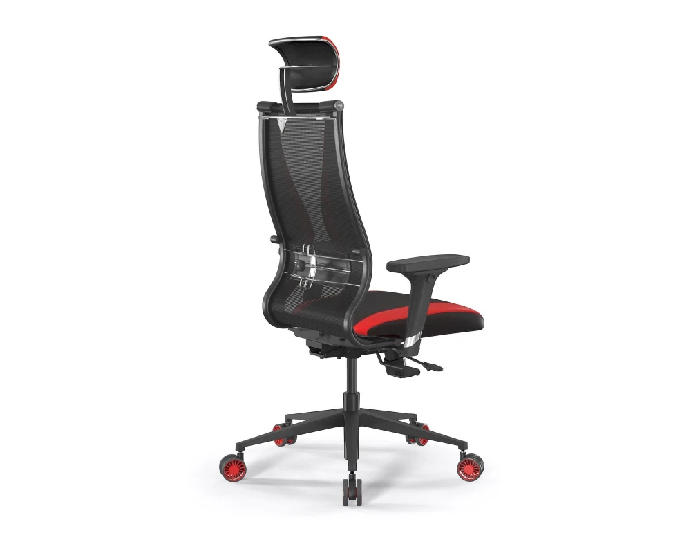 Кресло ErgoLife SynchroSit 10 B2-170D M18.B11.G19.W32 Ткань/Экокожа, Черный/Красный