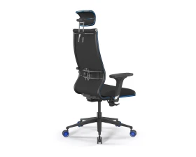 Кресло ErgoLife SynchroSit 10 B2-244D M25.B11.G19.W27 (Синяя строчка) Ткань/Экокожа, Черный images