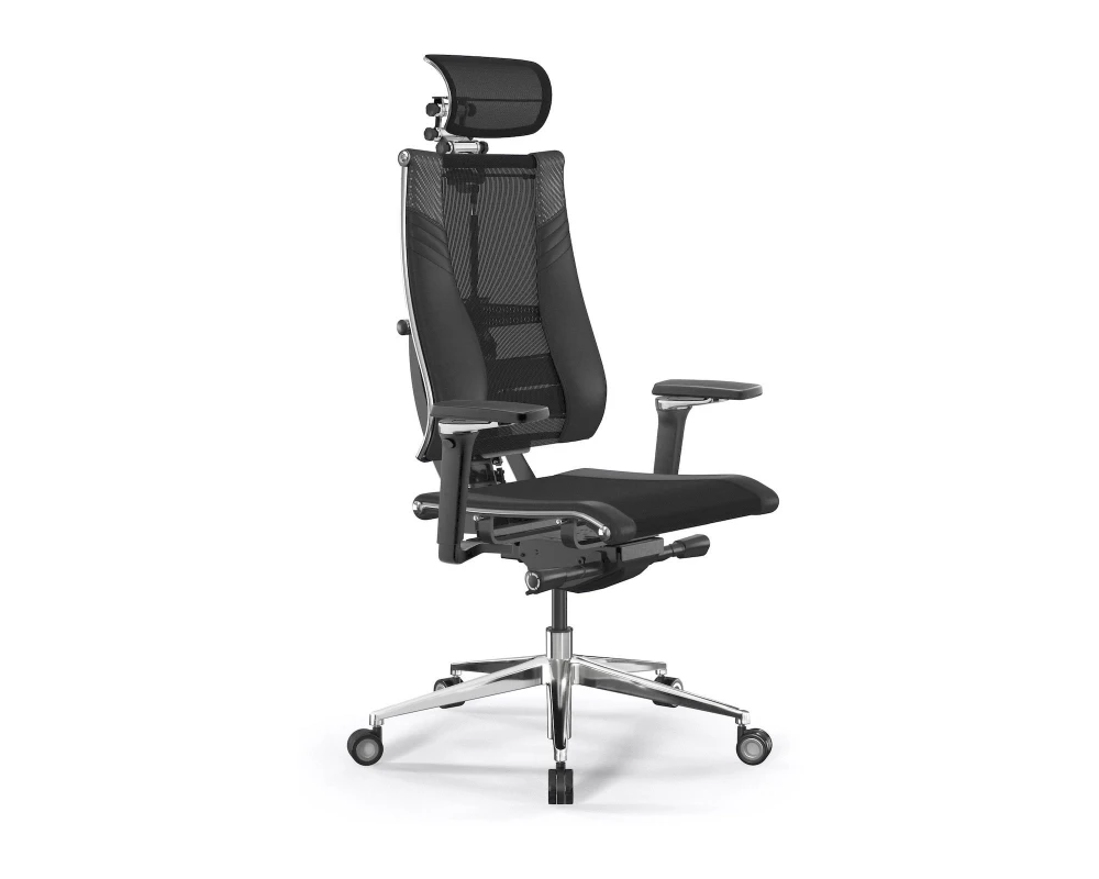 Кресло Y 4DT B2-15D M26.B35.G25.W04 Сетка/Экокожа, Черный