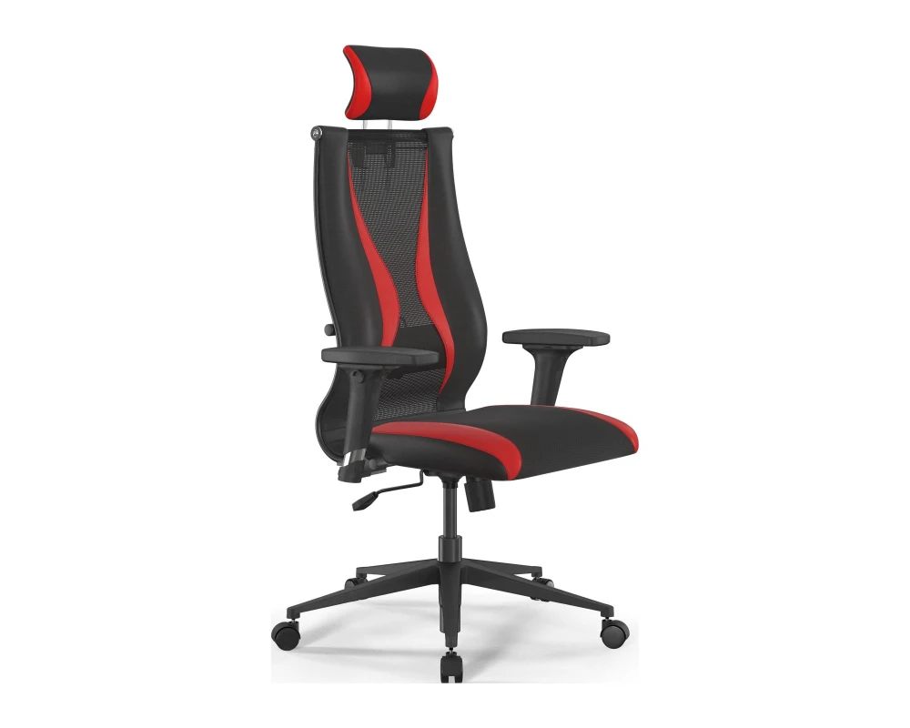 Кресло ErgoLife S 10 B2-170D M09.B11.G19.W02 Сетка/Экокожа, Черный/Красный